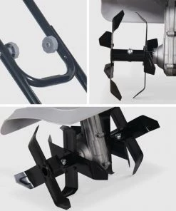 VOLTR - Motobineuse électrique 750W - 4 Fraises Et Largeur De Travail De 32cm. Culture De La Terre. Motoculteur Potager - Gris -Promos Motobineuse et accessoire Boutique 11485477 4