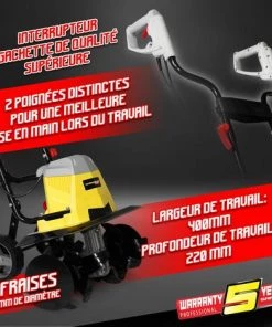 Motobineuse électrique 1500W - 6 Fraises - Gardeo 7 Motobineuse électrique 1500W - 6 Fraises - Gardeo -Promos Motobineuse et accessoire Boutique 11667555 4