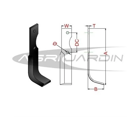 RIBAS COUTEAU DE FRAISE POUR MOTOBINEUSE BENASSI, BARBIERI Gauche 2 RIBAS COUTEAU DE FRAISE POUR MOTOBINEUSE BENASSI, BARBIERI Gauche – Image 2