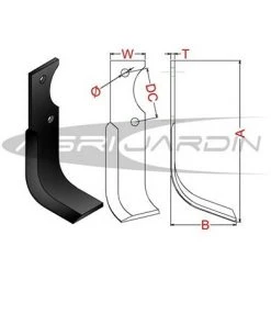 RIBAS COUTEAU DE FRAISE POUR MOTOBINEUSE VOLPINO, LANDER, FORT Gauche -Promos Motobineuse et accessoire Boutique 19186730 2