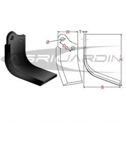 RIBAS COUTEAU DE FRAISE POUR ROTAVATOR FORIGO Gauche -Promos Motobineuse et accessoire Boutique 19186870 2