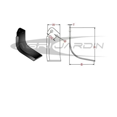 RIBAS COUTEAU DE FRAISE POUR ROTAVATOR HERCULANO STC, CANTARELO Gauche 2 RIBAS COUTEAU DE FRAISE POUR ROTAVATOR HERCULANO STC, CANTARELO Gauche – Image 2