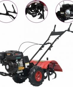 VidaXL Cultivateur à Essence 6,5 Ch 196 Cc - Rouge