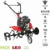 Motobineuse Thermique 5,6cv 212cc Euro 5 2 Vitesses AV 1 AR Largeur Travail 105cm LEA LE4212-105DW - Rouge