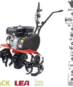 Motobeche Thermique 212cc 4100W 2 Vitesses Fraisage 55 Ou 85cm Roues De Transport LEA LE42212-85W11 - Noir