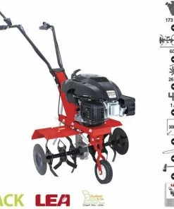 Motobineuse Thermique 4 Temps 5,5 Cv 173 Cc 6 Fraises Travail 60cm LEA LE41175-60W - Rouge