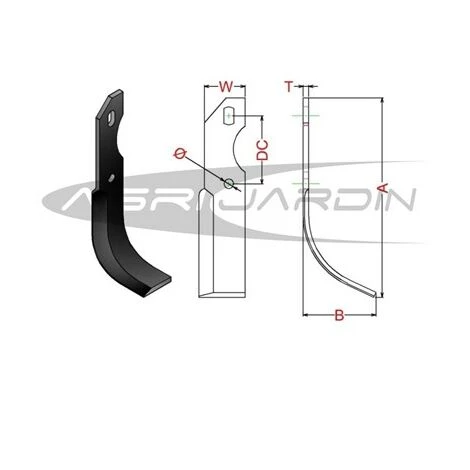RIBAS COUTEAU DE FRAISE POUR MOTOBINEUSE BARBIERI, CONDOR Droite 2 RIBAS COUTEAU DE FRAISE POUR MOTOBINEUSE BARBIERI, CONDOR Droite – Image 2