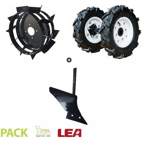 Pack Charrue Monosoc, Roues Agraires Et Fer LEA Pour Motobineuse Et Motoculteur Toutes Marques - Noir 1 Pack Charrue Monosoc, Roues Agraires Et Fer LEA Pour Motobineuse Et Motoculteur Toutes Marques - Noir