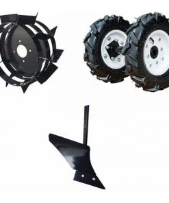 Pack Motobineuse Thermique 212cc Avec Accessoires Roues Charrue Moyeux 2 Vitesses AV 1 AR Travail 75-105cm LEA LE4212-105DW - Rouge -Promos Motobineuse et accessoire Boutique 38152141 3