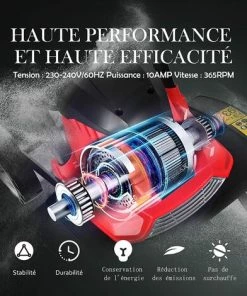 GOPLUS 1200W Motobineuse ?lectrique, Motoculteur Puissante Avec Interrupteur à Double Sécurité, Profondeur De Travail Avec Roue Pour Jardinage Et Cultivateur (1200W 4 Lames) 7 GOPLUS 1200W Motobineuse ?lectrique, Motoculteur Puissante Avec Interrupteur à Double Sécurité, Profondeur De Travail Avec Roue Pour Jardinage Et Cultivateur (1200W 4 Lames) -Promos Motobineuse et accessoire Boutique 51039256 3