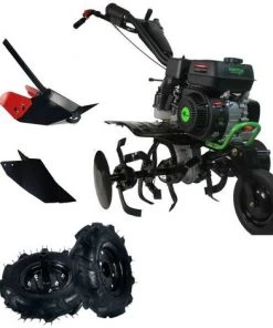 Motobineuse Thermique Professionnelle 208cc 7cv 90cm + Kit Agricole + Charrue Réglable - Kapotha 7CV