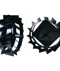 Roues Métalliques Professionnelles Pour Motobineuse à Essence Powerground Et Kapotha Avec Axe Inclus