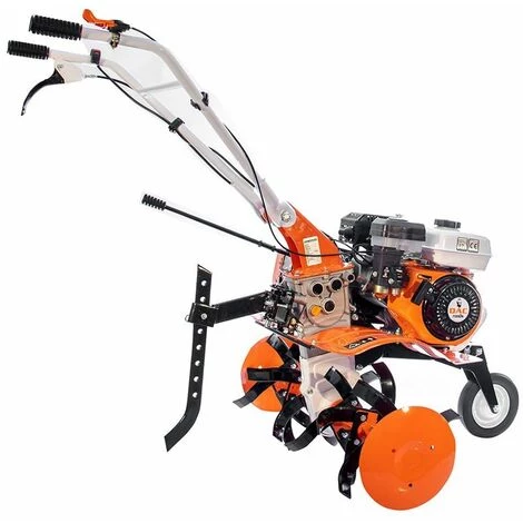 Motobineuse Thermique 7 Cv 6 Fraises Vitesses 2AV -1AR Roues Agraires Et Métalliques Charrue Ruris DAC 7000K - Orange 2 Motobineuse Thermique 7 Cv 6 Fraises Vitesses 2AV -1AR Roues Agraires Et Métalliques Charrue Ruris DAC 7000K - Orange – Image 2