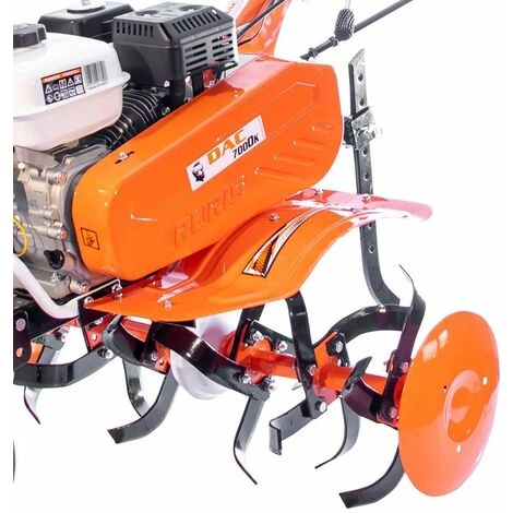 Motobineuse Thermique 7 Cv 6 Fraises Vitesses 2AV -1AR Roues Agraires Et Métalliques Charrue Ruris DAC 7000K - Orange 5 Motobineuse Thermique 7 Cv 6 Fraises Vitesses 2AV -1AR Roues Agraires Et Métalliques Charrue Ruris DAC 7000K - Orange – Image 5
